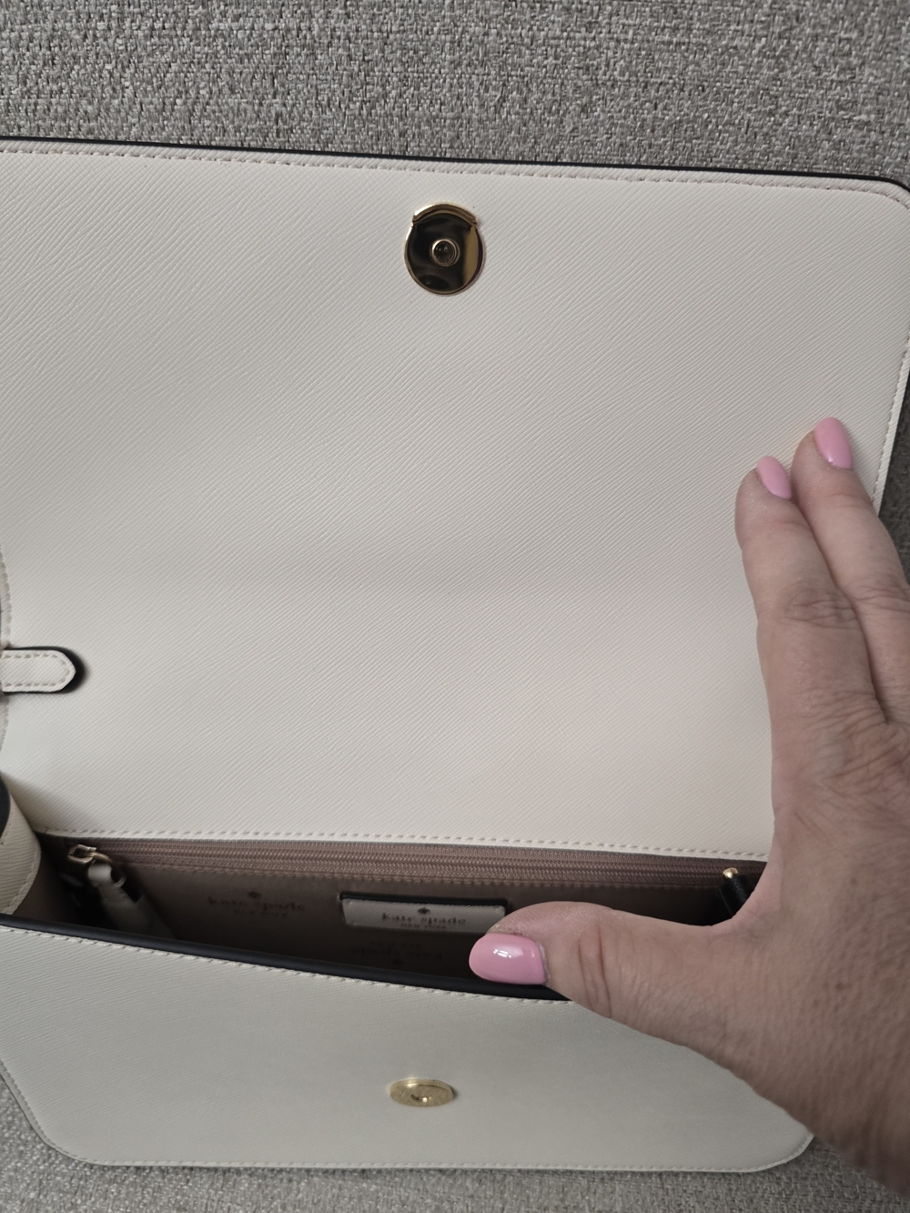 NWOT Kate Spade Madison Small Flap Crossbody Bag -Toasted Hazelnut Colorblock - Picture 5 of 7